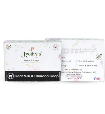 Jyothys Goat Milk Charcoal Soap - 100Gm
